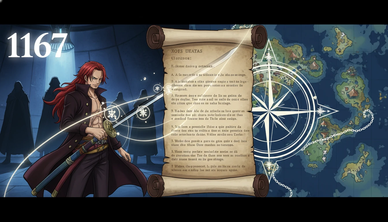 Spoilers do capítulo 1167 de one piece revelam passado de shanks e ligações com o governo mundial